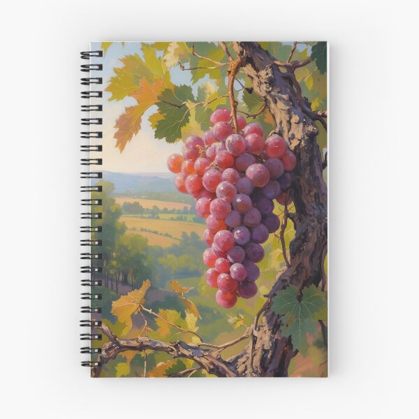 Item preview, Red Grapes on the Vine Oil Painting | Vineyard Fruit Botanical Art designed and sold by Debbie Schulte.