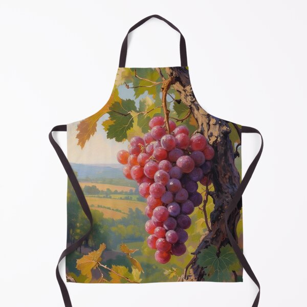Item preview, Red Grapes on the Vine Oil Painting | Vineyard Fruit Botanical Art designed and sold by Debbie Schulte.