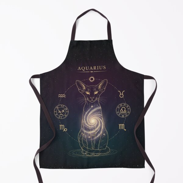 Item preview, Aquarius Zodiac Cat – Celestial Astrology Cat, Cosmic Galaxy Cat Illustration designed and sold by saphira-art.