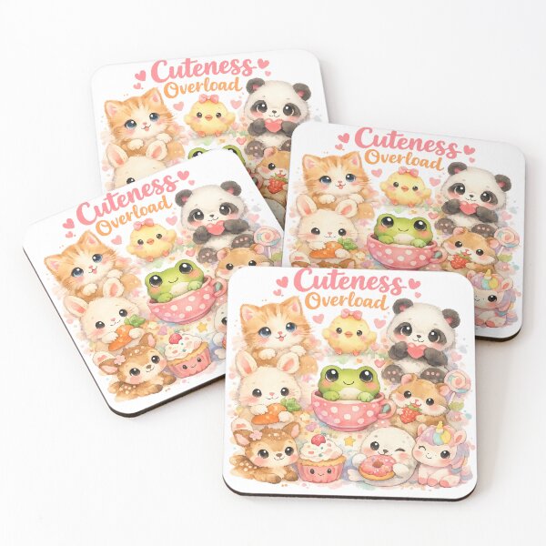 Item preview, Cuteness Overload Watercolor Cute Animal Illustration designed and sold by Nusha Creations.