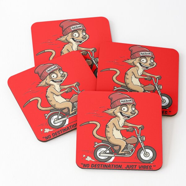 Item preview, MaxiBoOM Meerkat - No Destination Just Vibes Retro Cartoon designed and sold by mAXiBoOM.