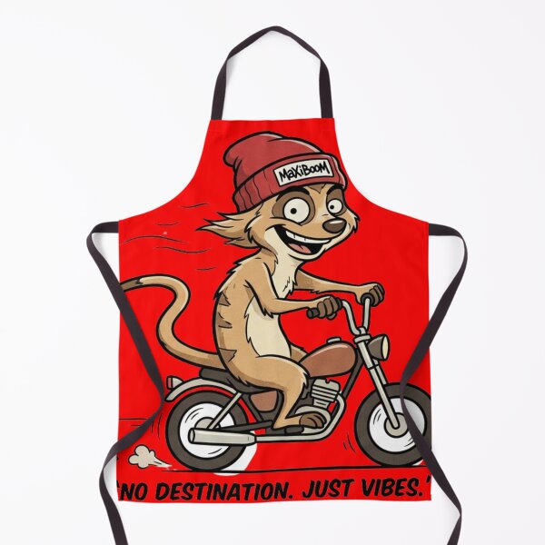 Item preview, MaxiBoOM Meerkat - No Destination Just Vibes Retro Cartoon designed and sold by mAXiBoOM.