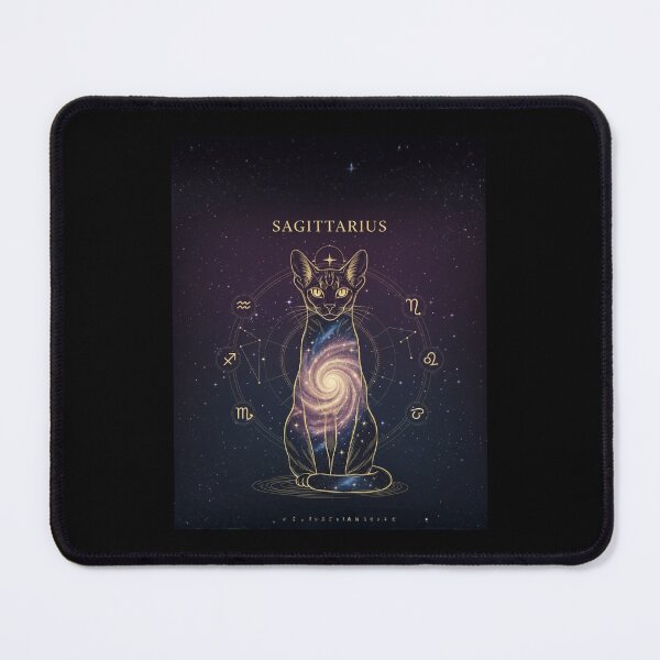 Item preview, Sagittarius Zodiac Cat – Celestial Astrology Cat, Cosmic Galaxy Cat Illustration designed and sold by saphira-art.