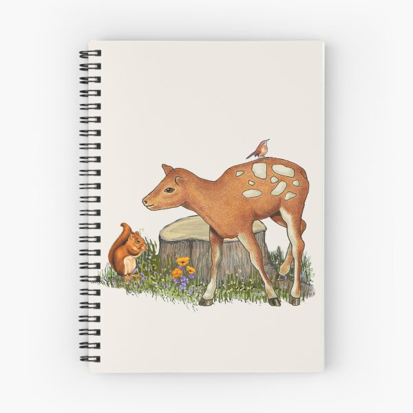 Item preview, Woodland Critters, Fawn, Bird, and Squirrel, Illustration designed and sold by JoyfulWhimsy.