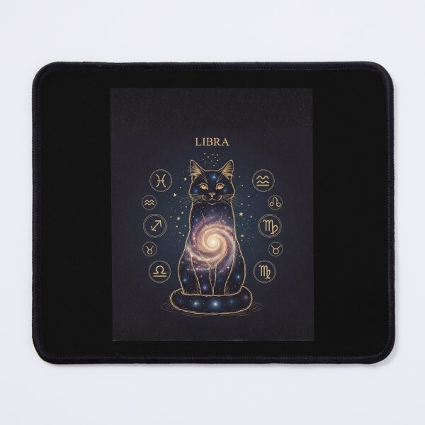Item preview, Libra Zodiac Cat – Celestial Astrology Cat, Cosmic Galaxy Cat Illustration designed and sold by saphira-art.