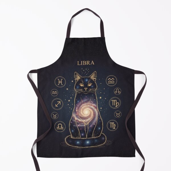 Item preview, Libra Zodiac Cat – Celestial Astrology Cat, Cosmic Galaxy Cat Illustration designed and sold by saphira-art.
