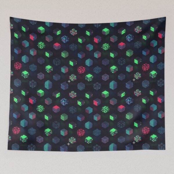 Item preview, Futuristic Cubic Pattern designed and sold by StickVerse by Owais.