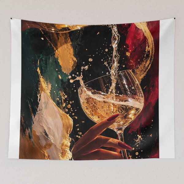 Item preview, Surreal Champagne Hands Wall Art | Elegant Pouring Hands Print | Luxury Celebration Poster designed and sold by Eclipse 3699.
