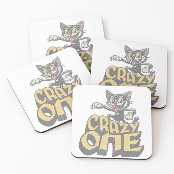 Item preview, Crazy One – Funny Crazy Cat Cartoon designed and sold by Proto Lab Studio.