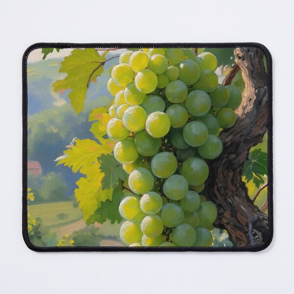 Item preview, Green Grapes on the Vine Oil Painting | Vineyard Botanical Fruit Art designed and sold by Debbie Schulte.