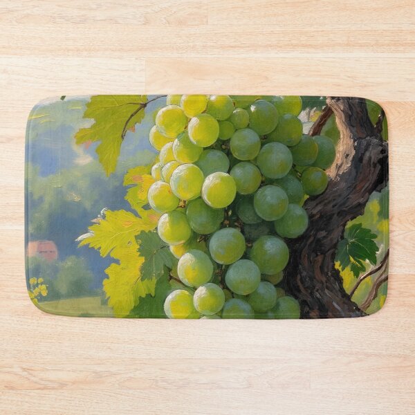 Item preview, Green Grapes on the Vine Oil Painting | Vineyard Botanical Fruit Art designed and sold by Debbie Schulte.