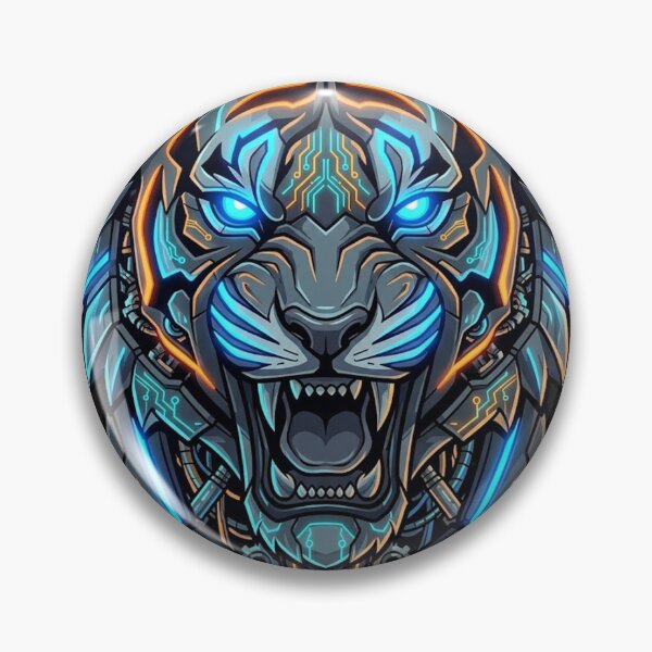 Artikelvorschau, Cyberpunk Neon Cyber Tiger entworfen und verkauft von Thaivi Design.
