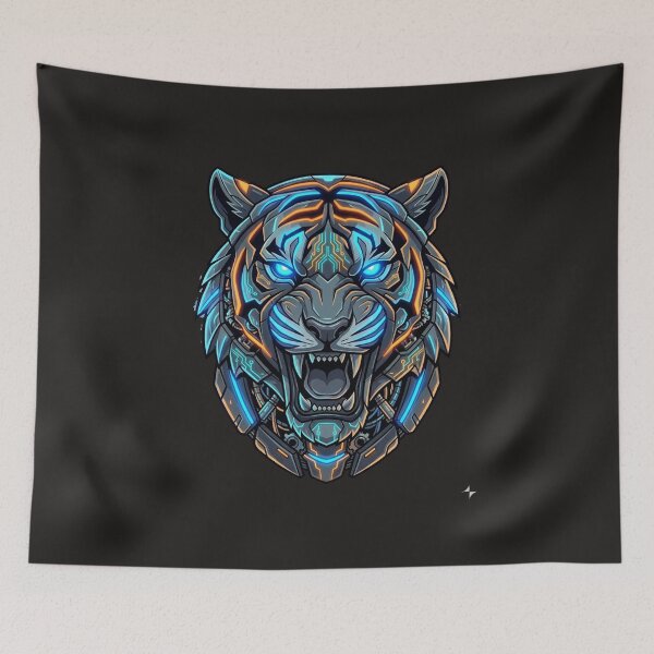 Item preview, Cyberpunk Neon Cyber Tiger designed and sold by Thaivi Design.