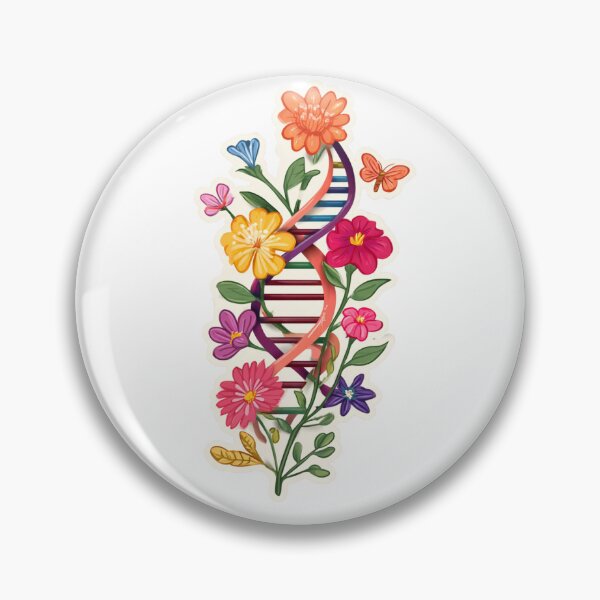 Item preview, DNA Flower Evolution – Nature and Science Helix Transformation Art Sticker designed and sold by GabrielTheMaker.
