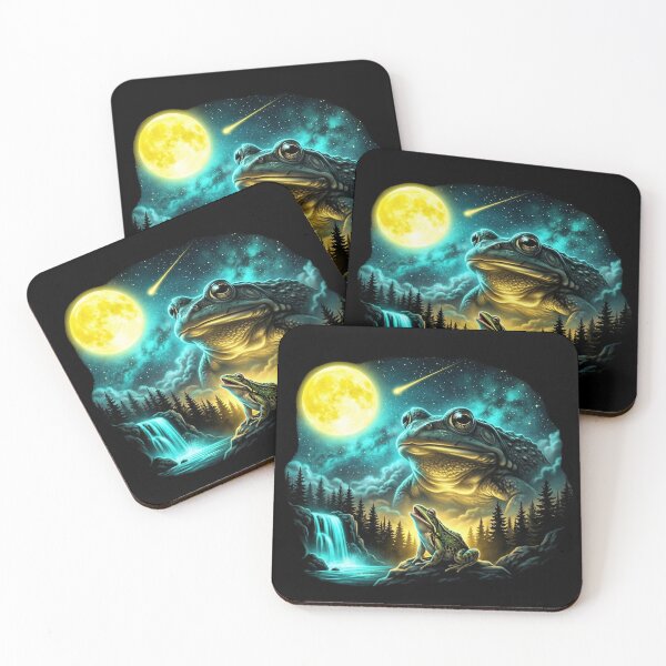 Item preview, Three Frog Moon Vintage 90s Airbrush Y2K Grunge Graphic designed and sold by EvrmoodCo.