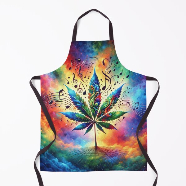 Item preview, Psychedelic Weed Music Leaf Cosmic Rainbow Cannabis Art designed and sold by POD DYNASTY.
