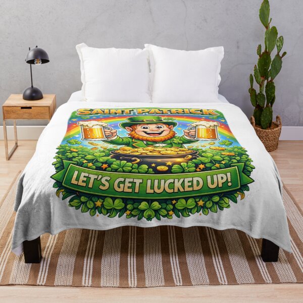 Item preview, Funny Saint Patrick’s Day Leprechaun – Let’s Get Lucked Up Cartoon Design designed and sold by Wear Sculpt.