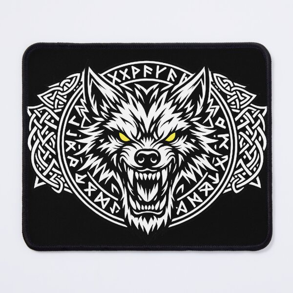Item preview, Fenrir Wolf Viking T-Shirt – Norse Mythology Wolf, Runic Circle Symbol, Nordic Warrior Design designed and sold by R3XFORGE.