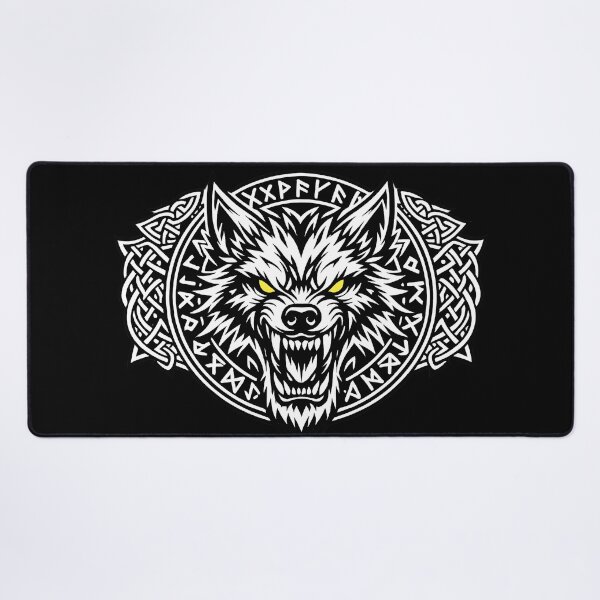 Item preview, Fenrir Wolf Viking T-Shirt – Norse Mythology Wolf, Runic Circle Symbol, Nordic Warrior Design designed and sold by R3XFORGE.