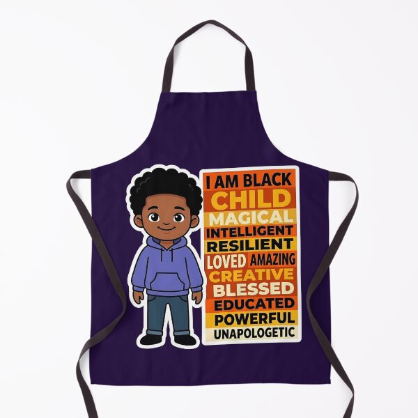 Item preview, I AM BLACK CHILD - Minimal Smiling Boy Hoodie Affirmation Sticker designed and sold by WowDezign.