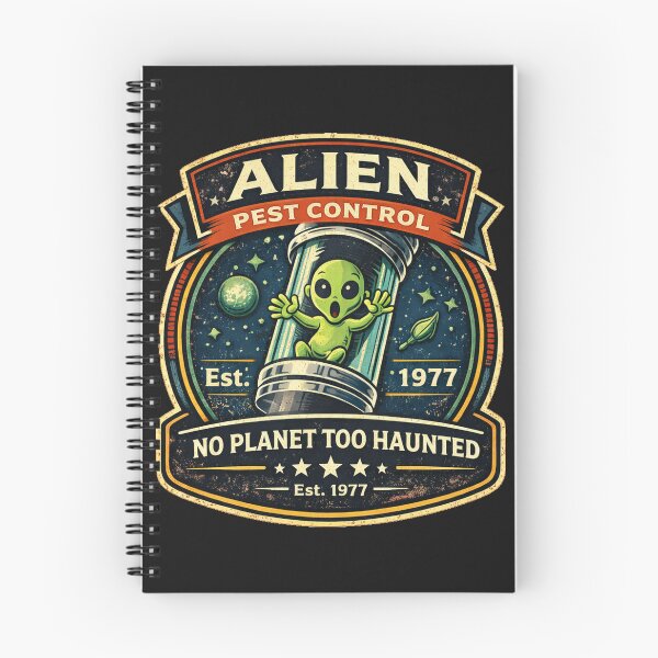 Item preview, Alien Pest Control -  UFO Exterminator Retro Sci-Fi Removal Services Shirt designed and sold by GhostDawgs.