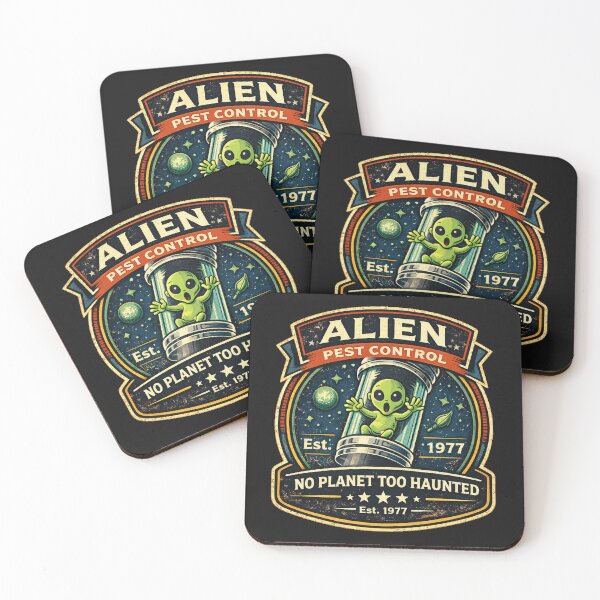 Item preview, Alien Pest Control -  UFO Exterminator Retro Sci-Fi Removal Services Shirt designed and sold by GhostDawgs.