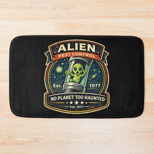Item preview, Alien Pest Control -  UFO Exterminator Retro Sci-Fi Removal Services Shirt designed and sold by GhostDawgs.