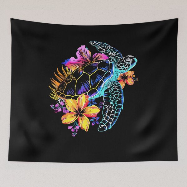 Item preview, Sea Turtle Hawaiian Flowers Hawaii Scuba Diving Diver designed and sold by Goleon12.