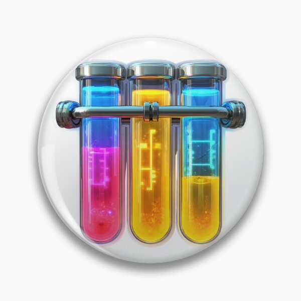 Item preview, Futuristic Lab Tubes – Glowing Plasma Science Aesthetic Sticker designed and sold by GabrielTheMaker.