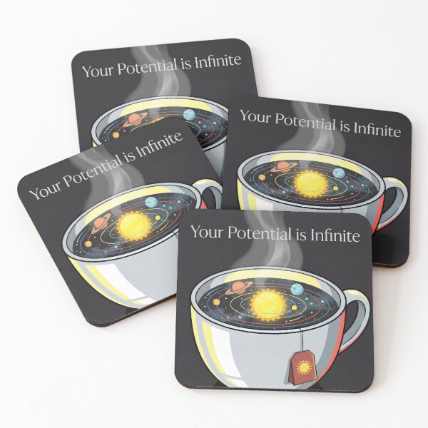 Item preview, Your Potential is Infinite Cosmic Tea Cup Space Galaxy Art designed and sold by AbstractAuraArt.