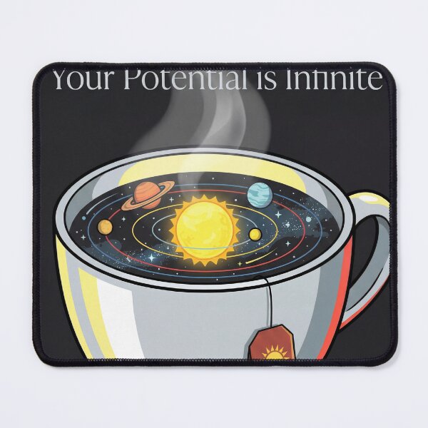 Item preview, Your Potential is Infinite Cosmic Tea Cup Space Galaxy Art designed and sold by AbstractAuraArt.