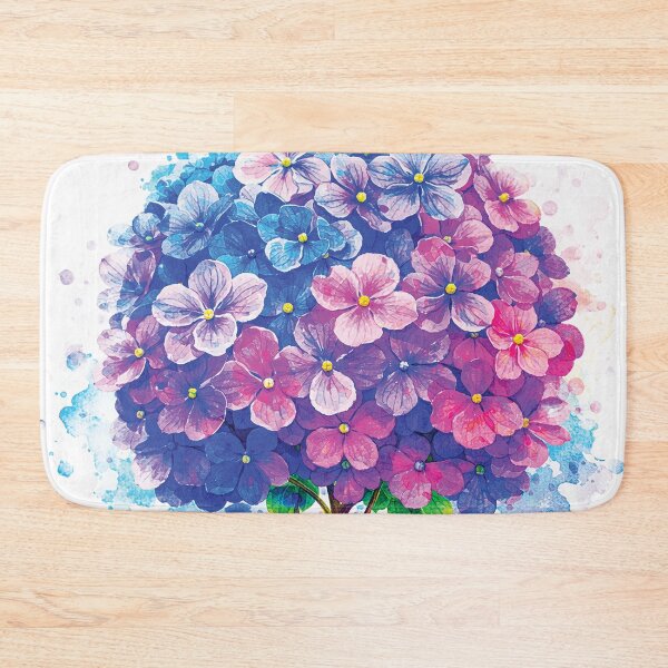 Item preview, Watercolor Hydrangea Flower Botanical Illustration designed and sold by Gold Turtle  Lina.