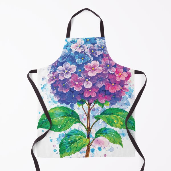 Item preview, Watercolor Hydrangea Flower Botanical Illustration designed and sold by Gold Turtle Lina.