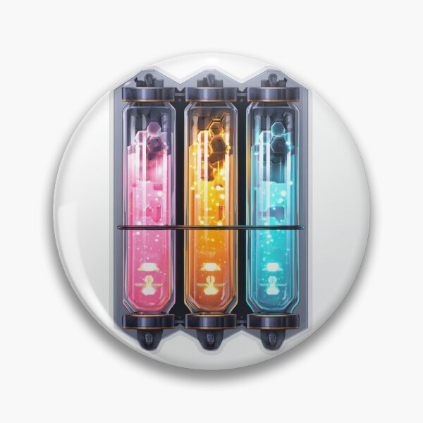 Item preview, Neon Laboratory Test Tubes – Futuristic Science Experiment Art Sticker designed and sold by GabrielTheMaker.