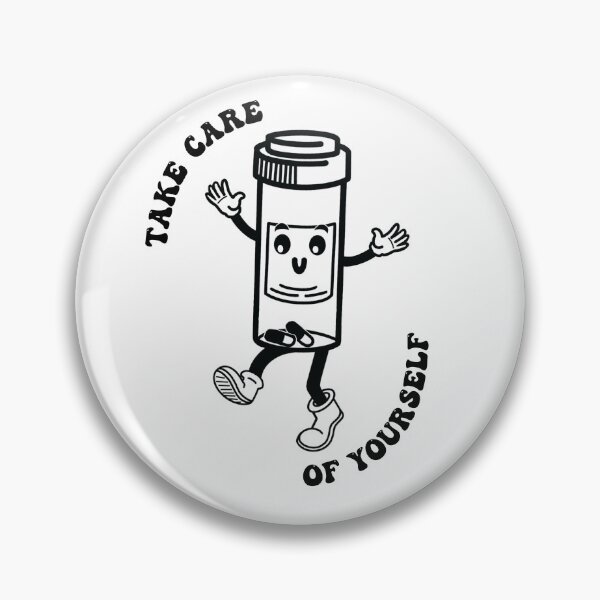 Item preview, Take Care of Yourself – Cute Pill Bottle Cartoon | Pharmacy Humor Self Care Design designed and sold by Pao's Mind.