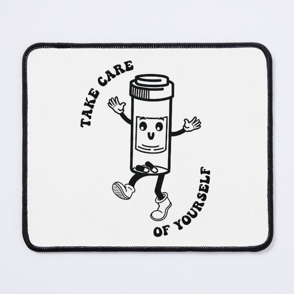 Item preview, Take Care of Yourself – Cute Pill Bottle Cartoon | Pharmacy Humor Self Care Design designed and sold by Pao's Mind.
