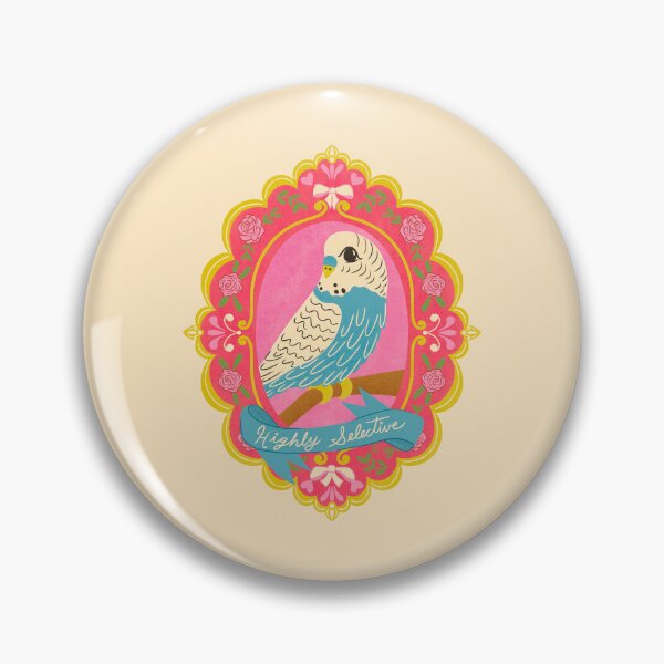 Item preview, Highly Selective Funny Parakeet Illustration | Cute Budgie Bird Lover Art designed and sold by Carrie Cantwell Art.