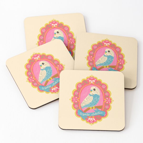 Item preview, Highly Selective Funny Parakeet Illustration | Cute Budgie Bird Lover Art designed and sold by Carrie Cantwell Art.