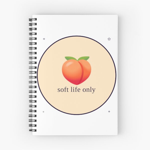 Item preview, Soft Life Only — Peach Aesthetic Self Care Design designed and sold by Sixième Studio.