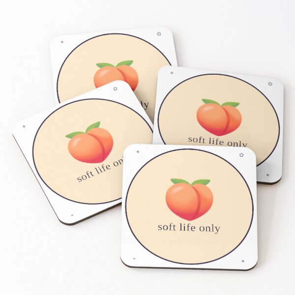 Item preview, Soft Life Only — Peach Aesthetic Self Care Design designed and sold by Sixième Studio.