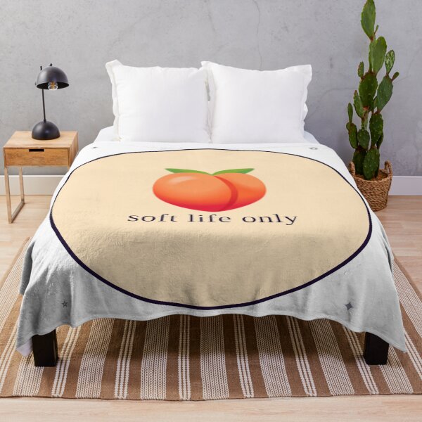 Item preview, Soft Life Only — Peach Aesthetic Self Care Design designed and sold by Sixième Studio.