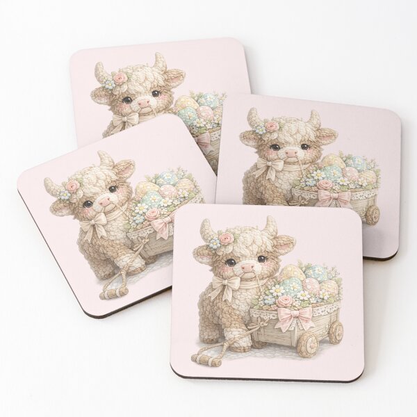 Item preview, Cute Crochet Easter Cow Wagon Amigurumi Eggs designed and sold by DigitalMomy.