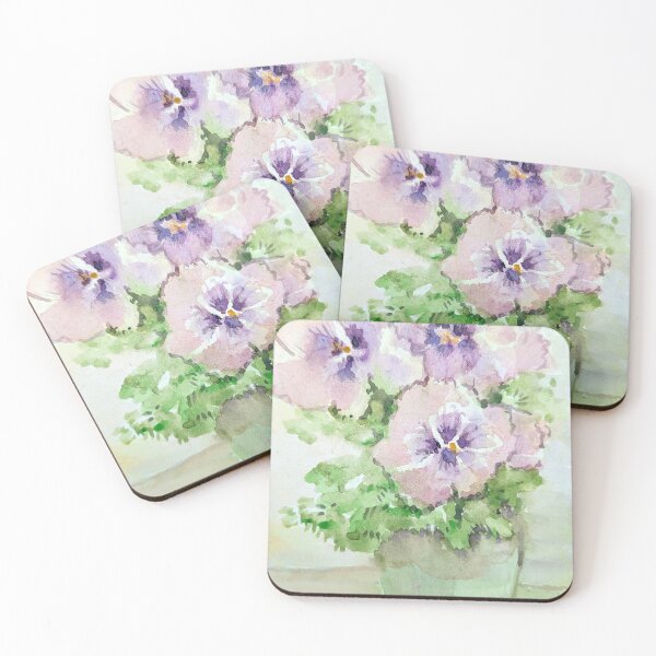 Item preview, Watercolor Pansies designed and sold by Kara Draws.