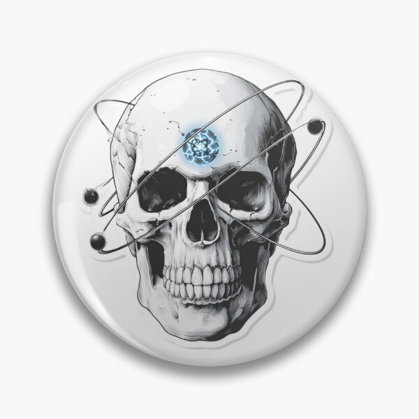 Item preview, Space Scientist Skull – Atomic Orbit Science Art Sticker designed and sold by GabrielTheMaker.