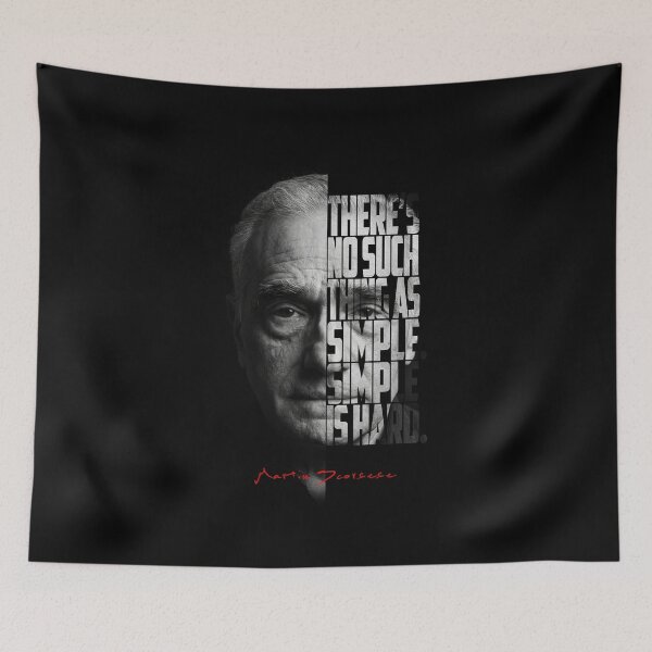 Item preview, Black and white Martin Scorsese Legendary Director quote. designed and sold by Enea Kelo.