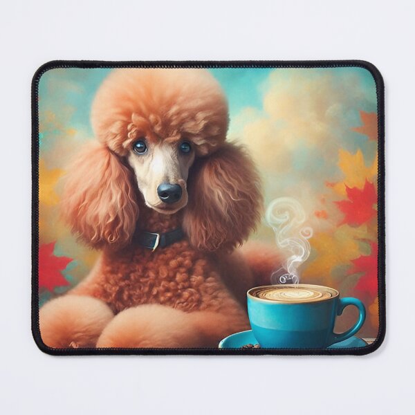 Item preview, Standard Red Poodle Drinking Coffee designed and sold by The Coffee Critters.
