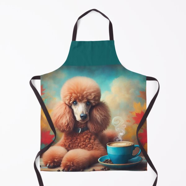 Item preview, Standard Red Poodle Drinking Coffee designed and sold by The Coffee Critters.
