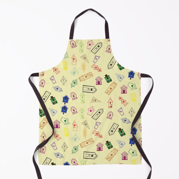 Item preview, COLORFUL BIRDHOUSES ON A PASTEL YELLOW BACKGROUND designed and sold by gailmariedesign.
