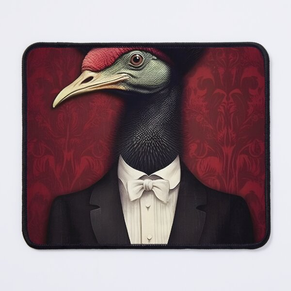 Item preview, Anthropomorphic Bird Being in Formal Attire - Surrealist Art with Vintage and Elegant Style designed and sold by Hipatye26.