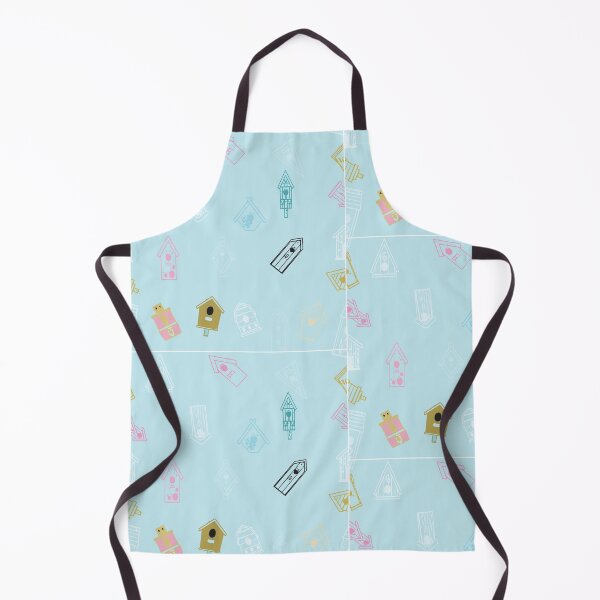 Item preview, PINK BIRDHOUSES ON A PASTEL BLUE BACKGROUND designed and sold by gailmariedesign.